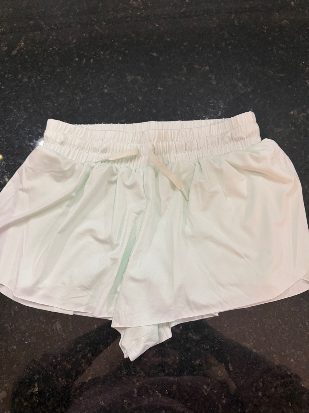 Yogalicious Light Mint Elastic Waist Athletic Shorts
